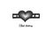 I love cinema - black and white heart on filmstrip