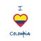 I love Colombia t-shirt design.