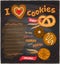 I love cookies chalkboard bakery menu.