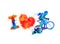 I love cycling. Splash paint sign