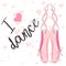 I love dance. Ballet Pink Pointe Shoes Design