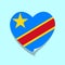 I love Democratic Republic of the Congo flag heart