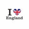 I love England vector design