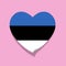 I love Estonia flag heart