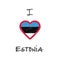 I love Estonia t-shirt design.