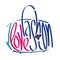 I love fashion statement in bag silhouette, I love fashion, fashion typography, fashion calligraphy, dress typography.