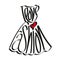 I love fashion statement in dress silhouette, I love fashion, fashion typography, fashion calligraphy, dress typography.