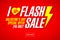 I Love Flash Sale Valentine`s Day banner
