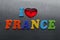 I love france spelled out using colored fridge magnets