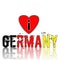 I love Germany country text red heart message.