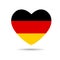I love Germany, Germany flag heart vector illustration isolated on white background