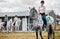 I love horse riding. Cropped portrait of an attractive young woman horse riding on a farm with her friends in the