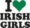 I love irish girls with green heart
