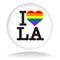 I love LA Los Angeles Heart Rainbow Flag LGBT