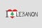 I love Lebanon symbol