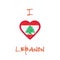 I love Lebanon t-shirt design.