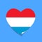 I love Luxembourg flag heart