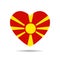 I love Macedonia , Macedonia flag heart vector illustration isolated on white background