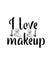 I love makeup.Hand drawn typography poster design
