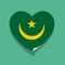 I love Mauritania flag heart