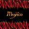 I love Mexico lettering and Red hot chili peppers frame border