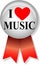 I Love Music Button/eps