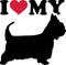 I love my Australian Silky Terrier silhouette