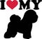 I love my Bichon Frise silhouette