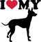 I love my English toy terrier silhouette