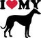 I love my Italian Greyhound silhouette
