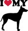 I love my Manchester Terrier silhouette