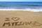 I Love Mykonos written on the beach