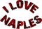 I Love Naples text sign illustration