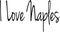 I Love Naples text sign illustration