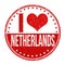 I love Netherlands grunge rubber stamp