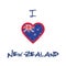 I love New Zealand t-shirt design.