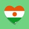 I love Niger flag heart