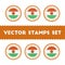I Love Niger vector stamps set.