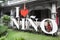 \\\'I Love Nino\\\' sign,positioned within the gardens of the Basilica of St.Nino,in the heart of Cebu City.p