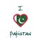 I love Pakistan t-shirt design.