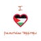 I love Palestine, State of t-shirt design.