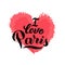 I love Paris design. Trendy lettering text font. Print for t-shirt, postcard, souvenir, bag.