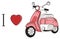 I love pink moped