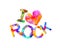 I love rock. Vector inscription