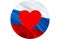 I love Russia city on Russian Federation flag design. Moscow Flag Background for Russian Holidays, 3d rendering. Moscow Flag