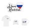 I Love Russia Logo, Flag Heart
