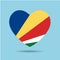 I love Seychelles , Seychelles flag heart vector illustration isolated on white background