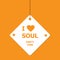 I love soul party time on orange