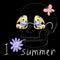 `I love summer,` says the Skull and is sad about the past summer.