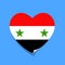 I love Syria flag heart